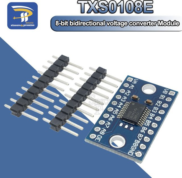 TXS0108E 8-Kanal Logikpegelwandler Modul für bidirektionale TTL-Umwandlung in Blau - Bild 1