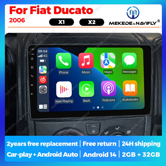 STRONGNAVI Android 14 Autoradio mit Carplay, WIFI und Bluetooth in Schwarz für Fiat Ducato, Peugeot Boxer 2 und Citroen Jumper 2 (2006-2015) - Bild 1