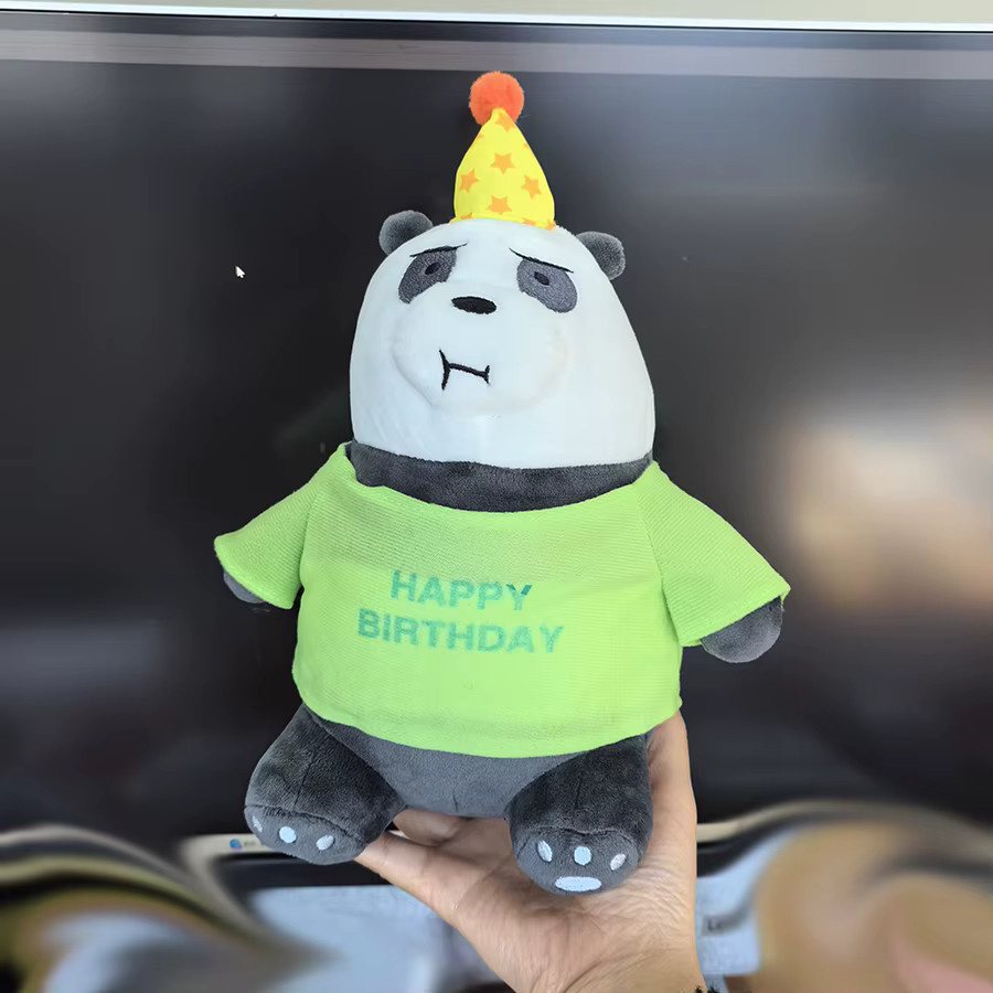 HUGKIS We Bare Bears IceBear Grizzly Panda, Plüschtier, 20 cm - Bild 4