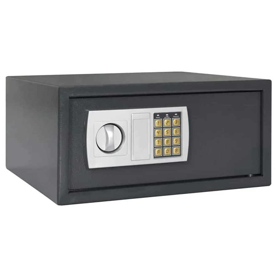 DELUKE Tresor BITO Digitaler Stahltresor mit Schloss Dunkelgrau B/T/H: 42 x 37 x 20 cm - Bild 2