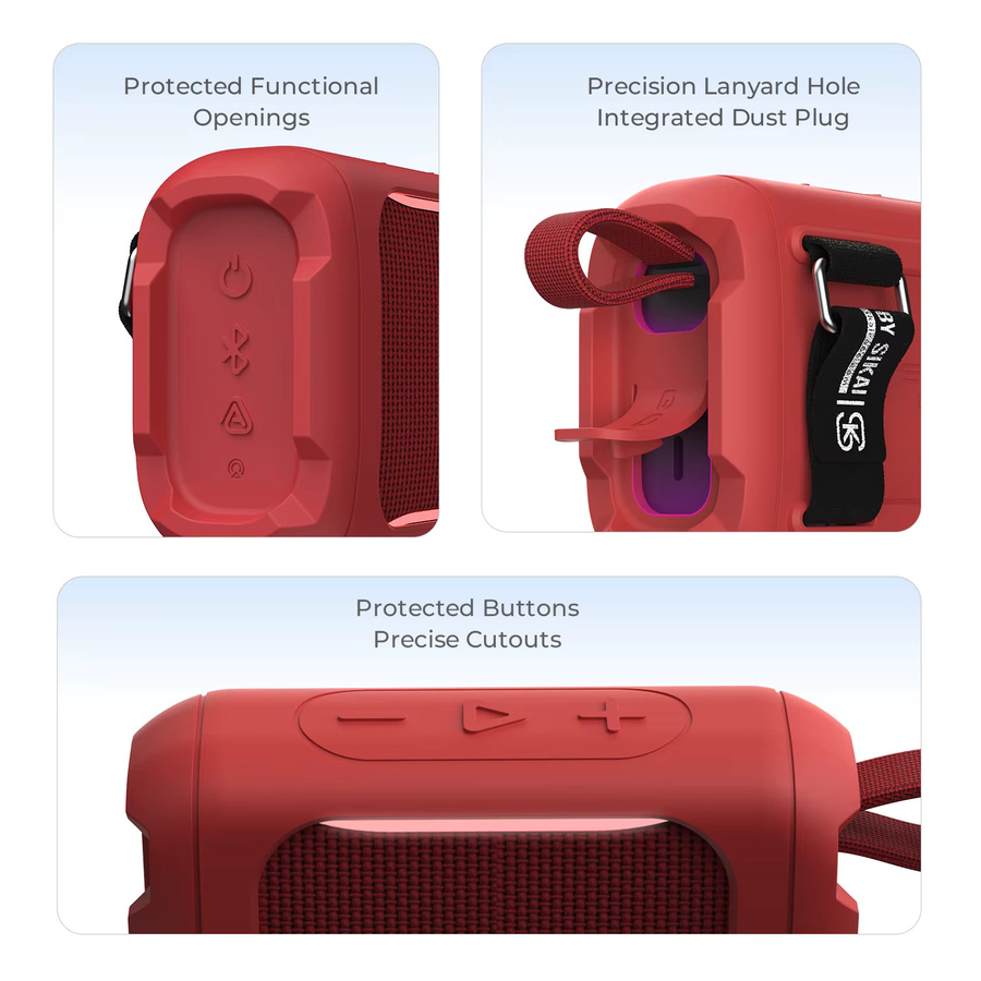 SIKAI Silikonhülle für JBL Go 5 Bluetooth-Lautsprecher, stoßfest und kratzfest - Bild 2