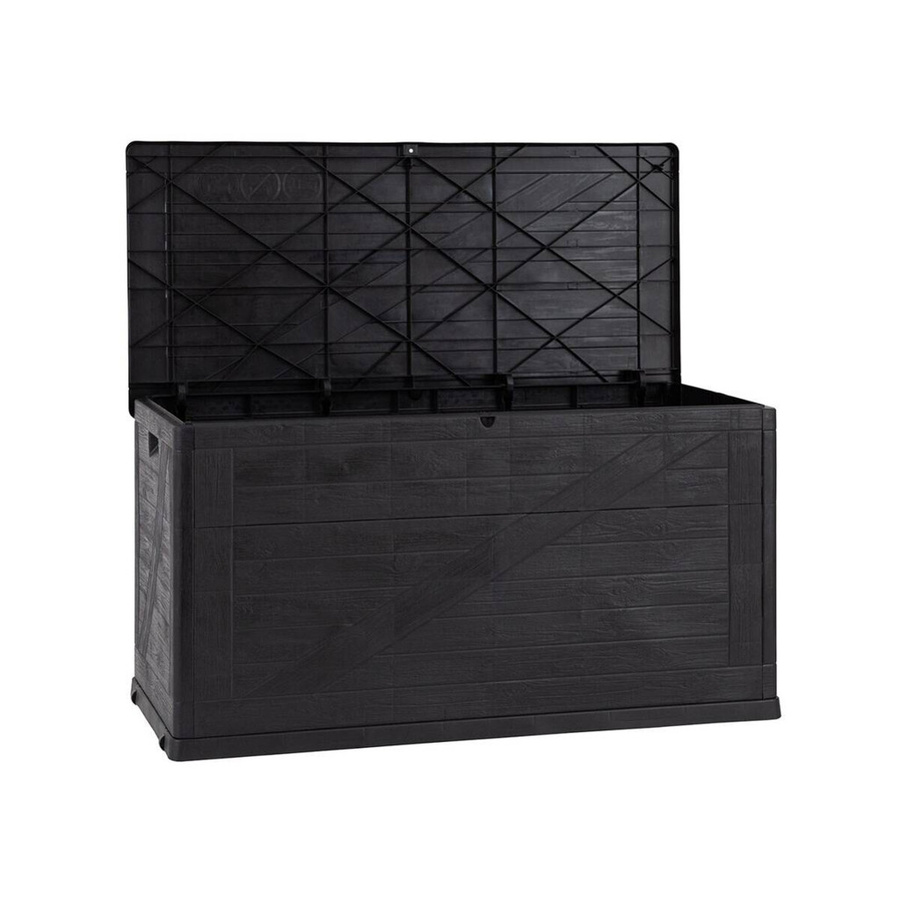 Toomax Aufbewahrungsbox Wood in Anthrazit aus Kunststoff, B/H/L: 63 x 56 x 120 cm - Bild 4