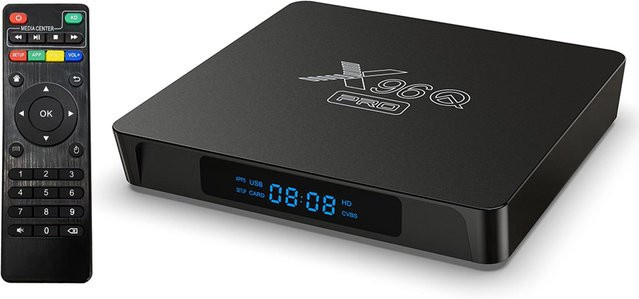 Honor Electronics X96Q PRO Smart TV Box Android 10.0, 4K UHD Media Player mit Allwinner H313 Quad-Core, 2,4G und 5G WLAN, Schwarz - Bild 1