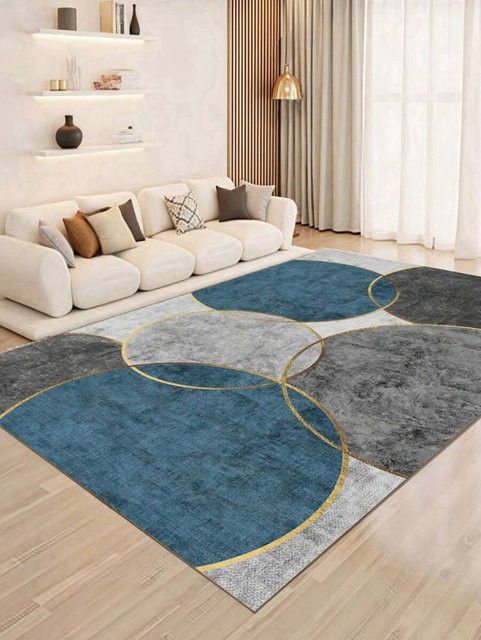 VIKAMA Moderner geometrischer Teppich für Wohnzimmer, Schlafzimmer und Küche - Bild 1