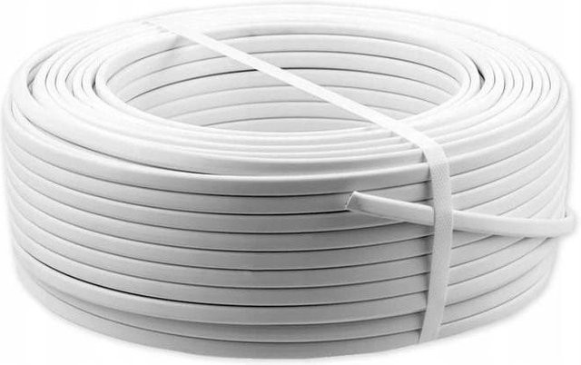 Elektrisches Kabel YDYP 3x2,5mm 450/750V, weiß, Länge: 5 m, von AKS Zielonka - Bild 1