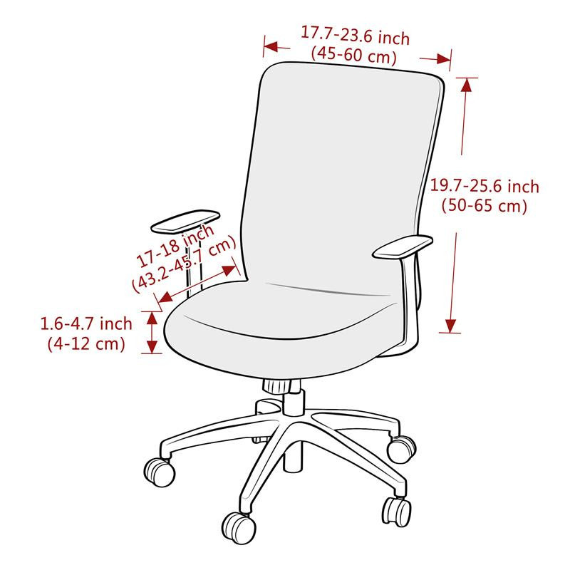 Yiran Furniture Büro-Sesselbezug aus Stretch-Material in Grau - Bild 2