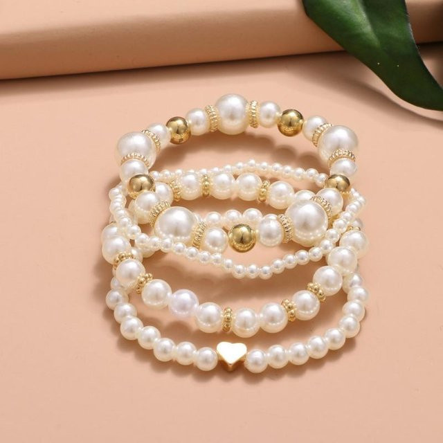 NATAWA Armband, Kunststoff, Weiß, Perle, Damen - Bild 1