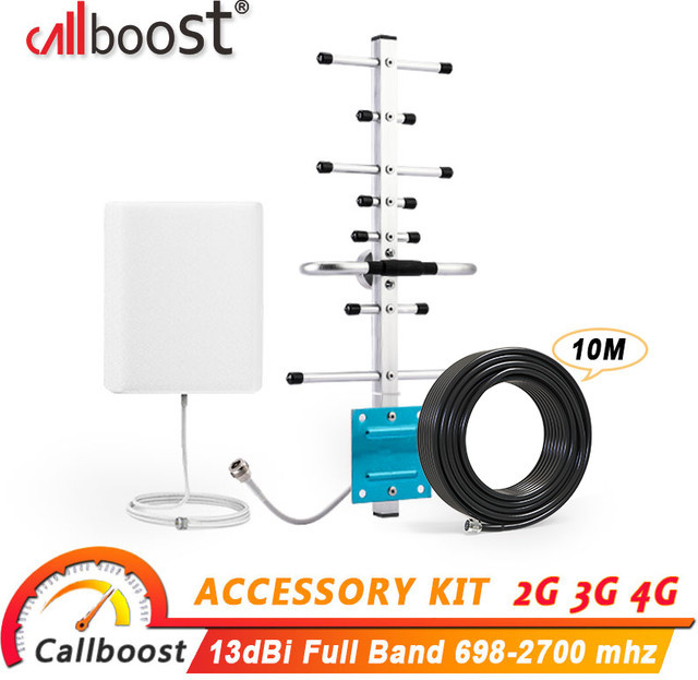 Callboost Antennen-Kit für 4G/LTE Mobilfunkverstärker mit Yagi-Antenne 13dBi und Innen-Panel-Antenne 9dBi - Bild 1