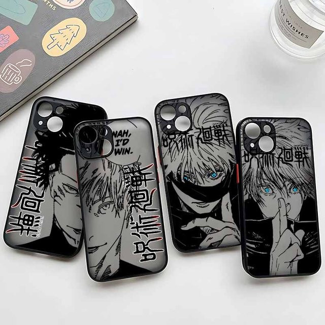 Jujutsu Kaisen Satoru Sukuna Schutzhülle für iPhone 17 16 15 14 13 12 Pro Max Plus Mini Mattierte Durchscheinende Weiche Hülle Transparent - Bild 1