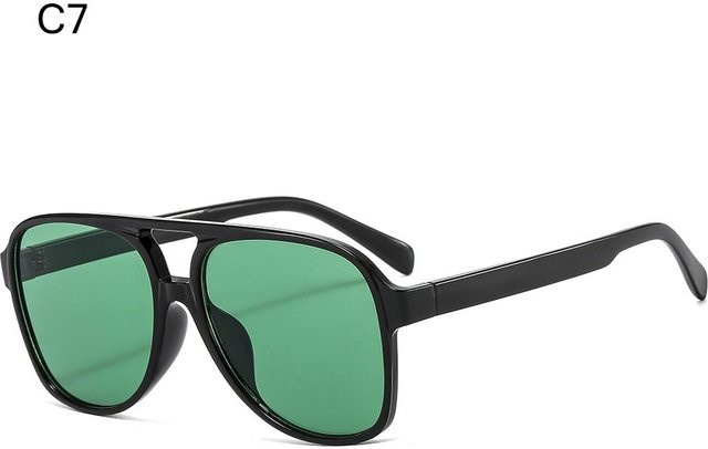 Card Chan Sonnenbrille Aviator, Vollrand, Kunststoff, Schwarz, Unisex - Bild 1