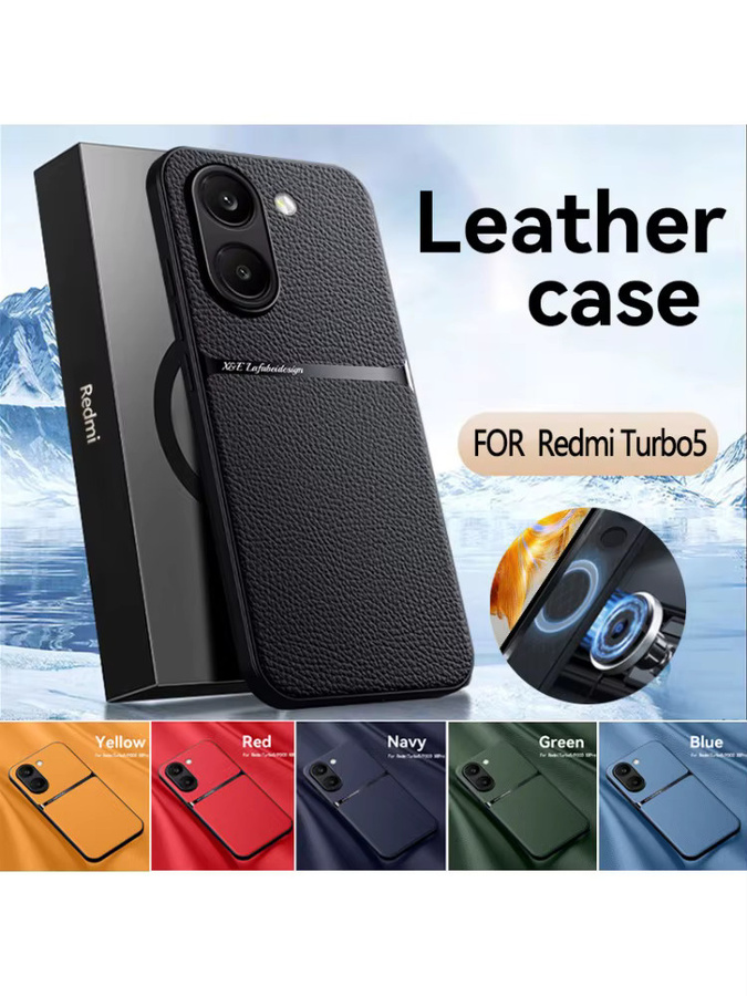 EUCAGR Luxus PU Lederhülle mit Magnetfunktion für Xiaomi POCO X8 Pro Max in Schwarz oder Rot - Bild 6