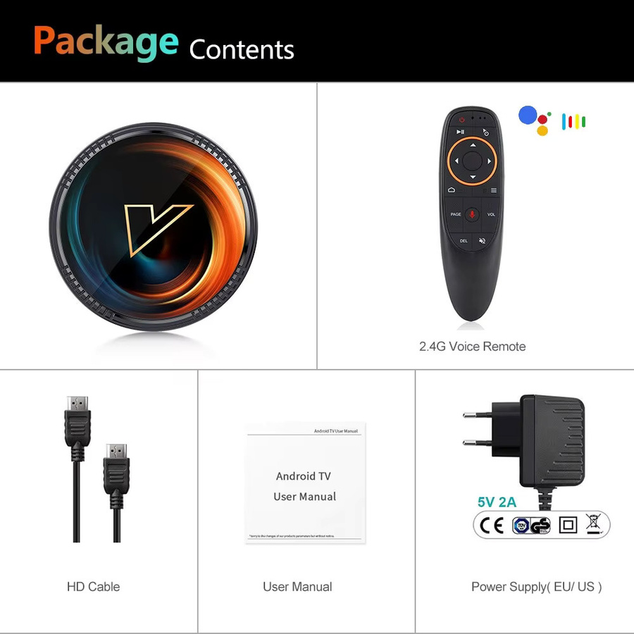 VONTAR W2 Smart TV Box Android 11 Media Streamer mit Amlogic S905W2, 4K UHD, AV1, Dual-Band Wi-Fi und Bluetooth, Schwarz - Bild 5