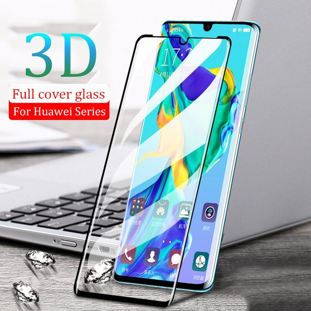 Transparentes 3D-Schutzglas für Huawei P30 Pro, P20 und Mate 20 Lite als gehärtete Displayschutzfolie mit Vollabdeckung - Bild 1