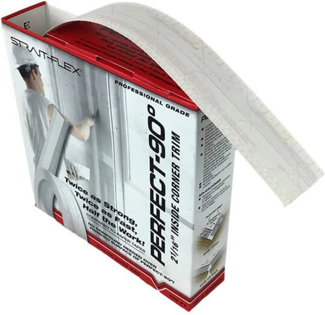 Strait-Flex Kantenprofil Perfect 90 Grad Rolle aus Papier in Weiß, 30,5 m - Bild 1