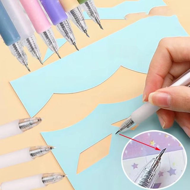 Kunst- und Bastelmesser Set als Gravierstift und Hobby-Schneidewerkzeug in Blau - Bild 1