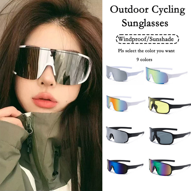 MOYOKA Sportsonnenbrille Damen, Vollrand, Kunststoff, schwarz - Bild 1