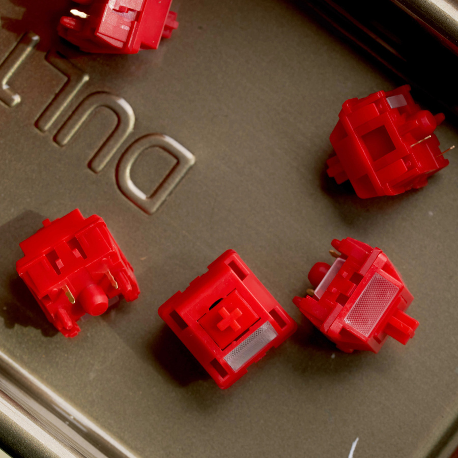 TTREDS Switch 45G Tactile Pre-Lubed HotSwap Pom Stem HMX Switches für mechanische MX-Tastaturen in Rot - Bild 4