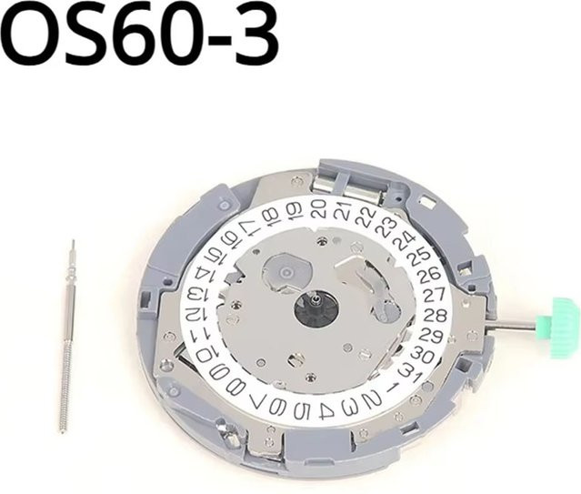 KUERDE Quarz-Uhrwerk OS60, Edelstahl, Silber, Unisex - Bild 1