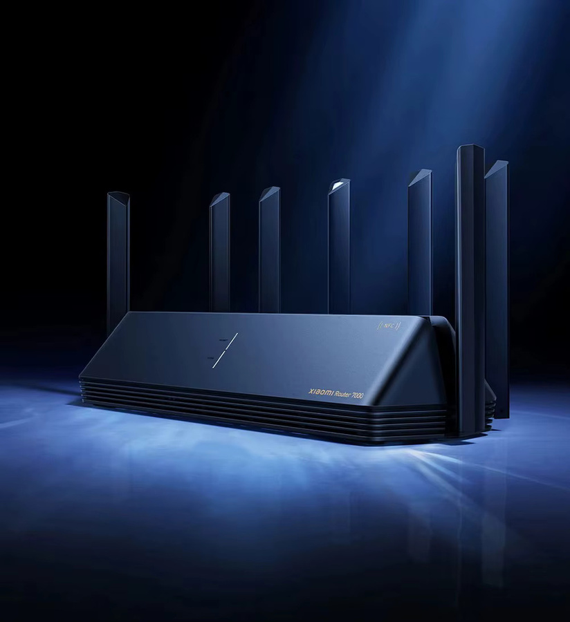 Xiaomi Mi Router BE7000 WiFi 7 Tri-Band Mesh Router in Schwarz mit 4 x 2,5 G Ethernet-Ports und USB 3.0 - Bild 2