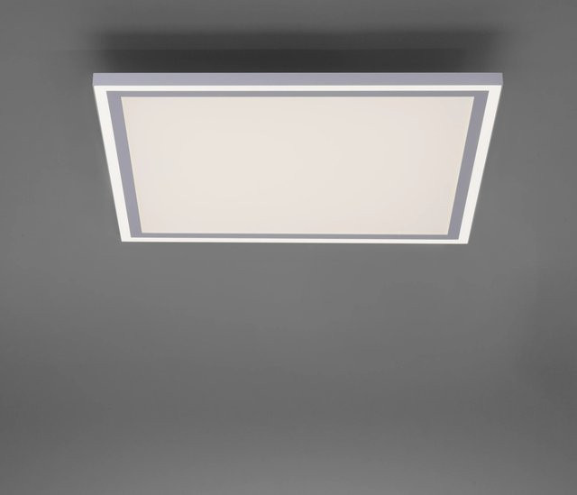 Just Light LED-Deckenleuchte Edging Weiß, quadratisch, dimmbar mit Fernbedienung, B/T: 46,4 x 46,4 cm - Bild 1