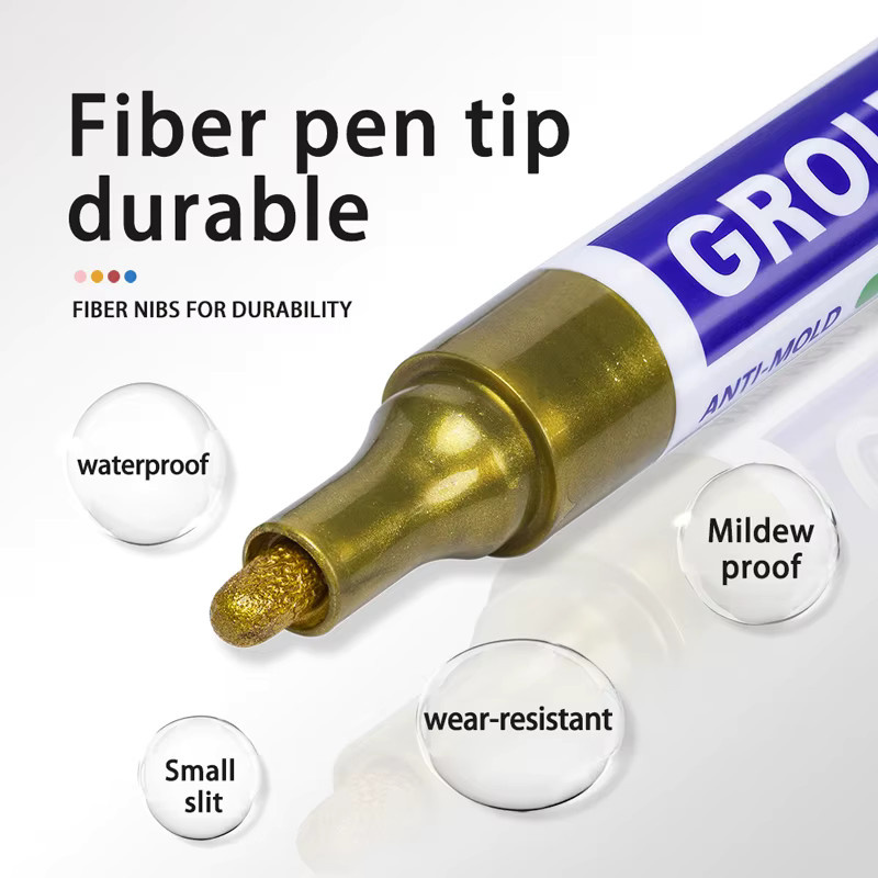 Wasserdichter Fliesen Marker Set zur Nahtreparatur für Boden und Badezimmer in Weiß, Schwarz und Grau - Bild 4