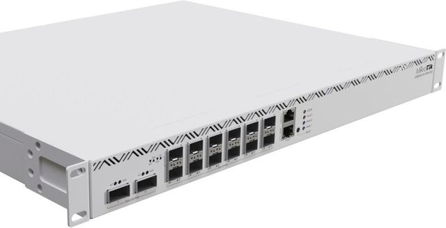 MikroTik Cloud Core Router CCR2216-1G-12XS-2XQ mit 100GbE und 25GbE Schnittstellen in Silber und Weiß - Bild 1