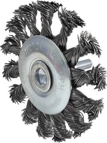 KS Tools Stahldrahtrundbürste für Winkelschleifer aus Stahl, Silber, Durchmesser: 75 mm, Drahtstärke: 0,5 mm - Bild 1