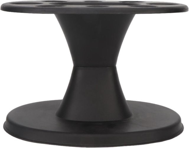 CosyHome Rundes Haarbürsten-Display aus Kunststoff in Schwarz mit Regal zur Aufbewahrung von Kamm und Styling-Bürsten - Bild 1