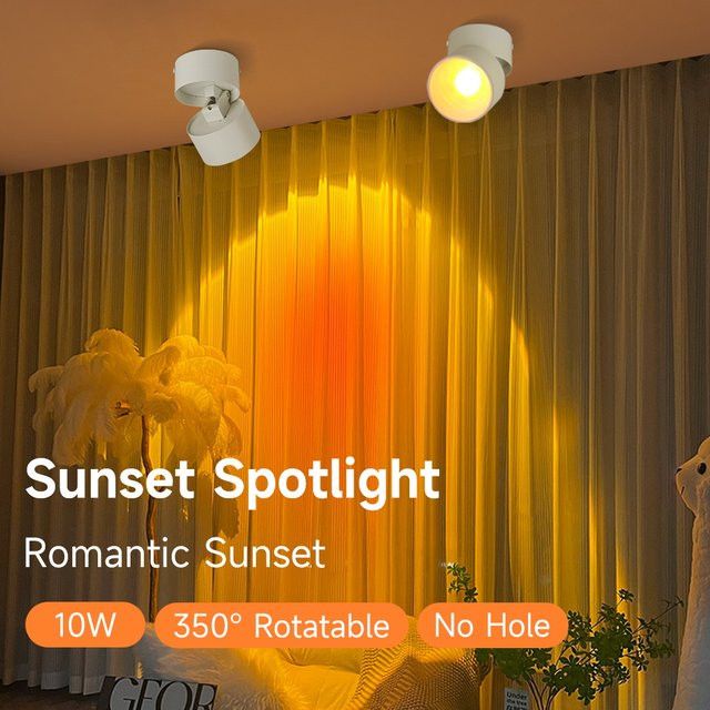 CHENBEN LED Sonnenuntergang Lampe Hill Arc Leuchte als dekorativer Strahler für Wohnzimmer und Schlafzimmer - Bild 1
