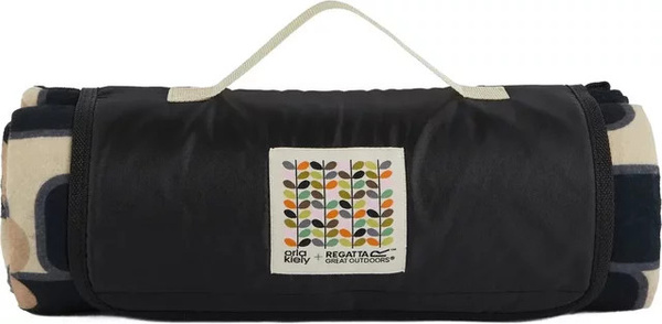 Regatta Orla Kiely Picknickdecke mit floralem Retro-Design, gepolstert und wasserdicht, Beige/Multicolour