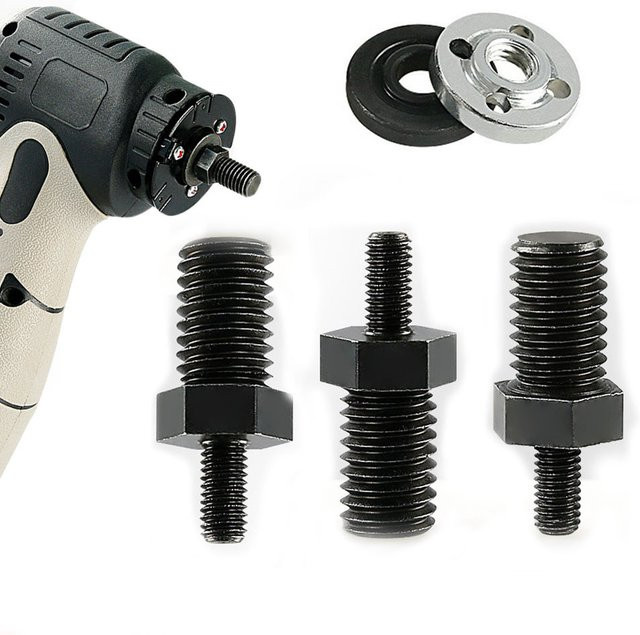 DAZZLEEX 3-teiliges Winkelschleifer-Anschluss-Set aus Metall mit Druckplatte und Adapterstange für kleine Winkelschleifer (5 mm bis 10 mm) - Bild 1