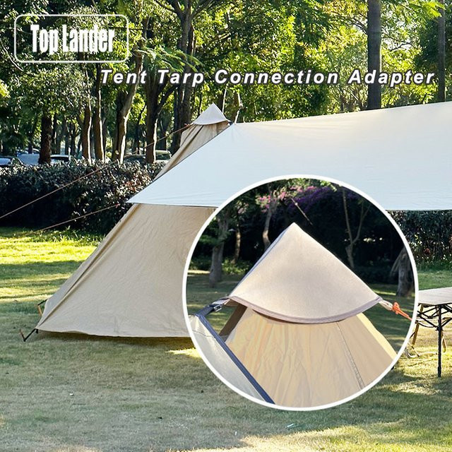 Top Lander Zeltplane Anschluss Adapter in Beige für Outdoor Markise und Baldachin - Bild 1