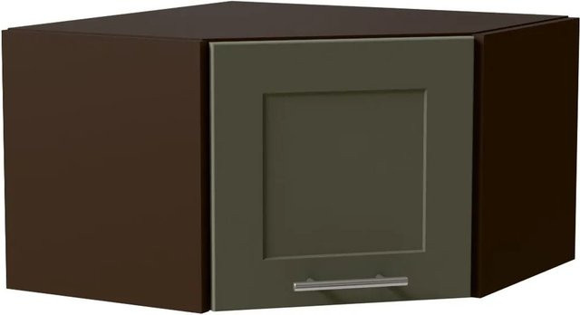 Feldmann-Wohnen Eckhängeschrank Oslo W10 in Lava und Reed Green Matt, B/T/H: 60 x 60 x 36 cm - Bild 1