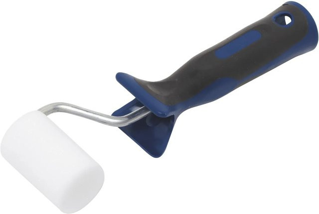LUX-TOOLS Schaum-Roller mit rutschfestem 2K-Softgriff in Schwarz-Blau, Durchmesser: 5 cm - Bild 1