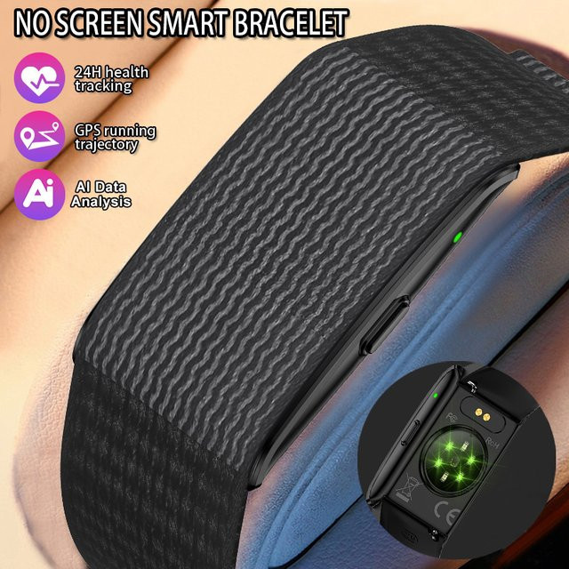 LIGE Smart Armband Schwarz für Damen und Herren mit Herzfrequenz- und Blutdruckmonitor, wasserdichtes Fitness Tracker für Android und iOS - Bild 1