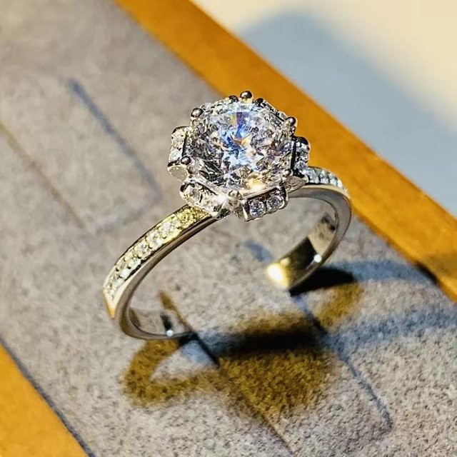 YIRAN Jewelry Ring, Kupfer, Silber, Zirkonia, Damen - Bild 1