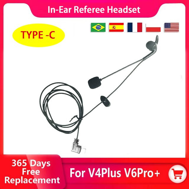 EJEAS In-Ear-Kopfhörer für Motorradhelm-Headsets V4 Plus und V6 PRO+ mit USB-C Schnittstelle in Schwarz - Bild 1