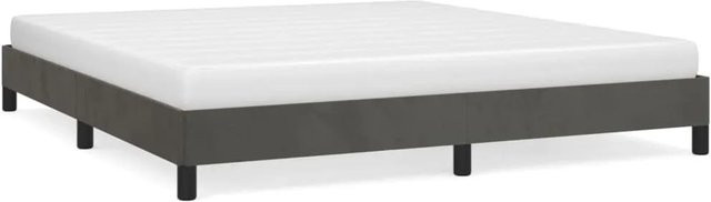vidaXL Bettgestell gepolstert aus Samt in Grau, B/T/H: 160 x 200 x 163 cm - Bild 1
