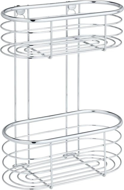 Wenko Wandregal Trestina aus Edelstahl in Silber glänzend, B/T/H: 35,0 x 14,0 x 26,0 cm - Bild 1