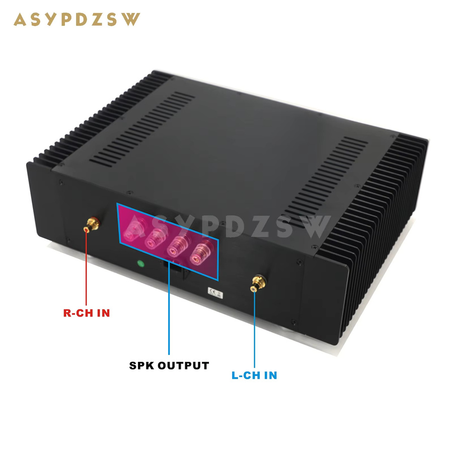 ASYPDZSW N108 Minimalistischer Breitband-Leistungsverstärker Klasse AB in Schwarz mit 100Wx2 - Bild 2
