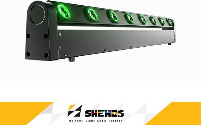 SHEHDS LED Moving Head RGBW Bühnenlicht mit 8x12W für DJ, Disco und Party via DMX512 - Bild 1