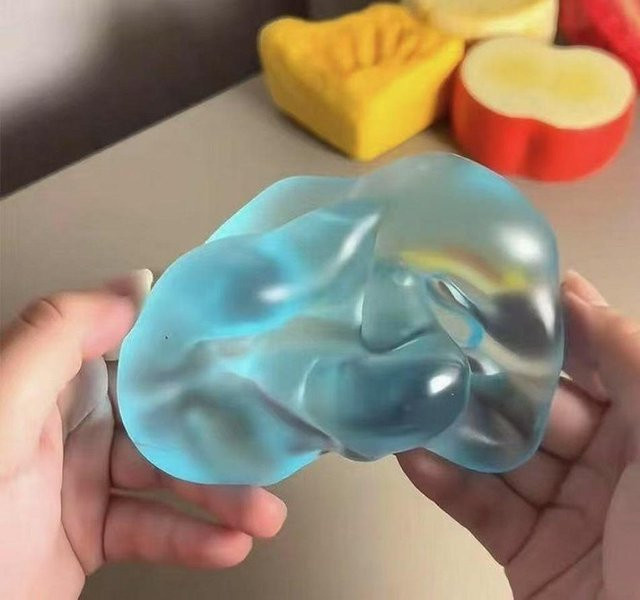 Fashnics Grüner Apfel Blaue Maltose Squishy Spielzeug, Transparent, Langsam Rückprall - Bild 1
