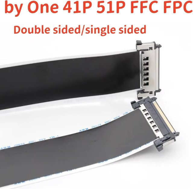 I-PEX 4K LVDS LCD-Bandkabel AWM 20861 20706 Doppelkopf in Schwarz mit 41pin und 51pin Anschlüssen für V-by-One FFC FPC - Bild 1