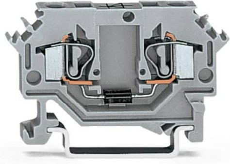 WAGO Diodenklemme 281-603/281-410 mit 6mm Zugfeder in Grau, 100 Stück - Bild 1