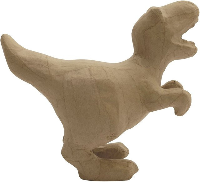 Tyrannosaurus Deko-Figur von Décopatch aus Pappmaché in Braun, Tischdeko - Bild 1