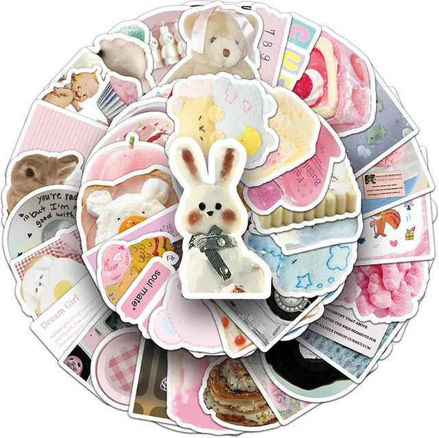 50 Stück Salty Ins Style Aufkleber in Multicolour für eine ästhetische Dekoration aus Papier - Bild 1