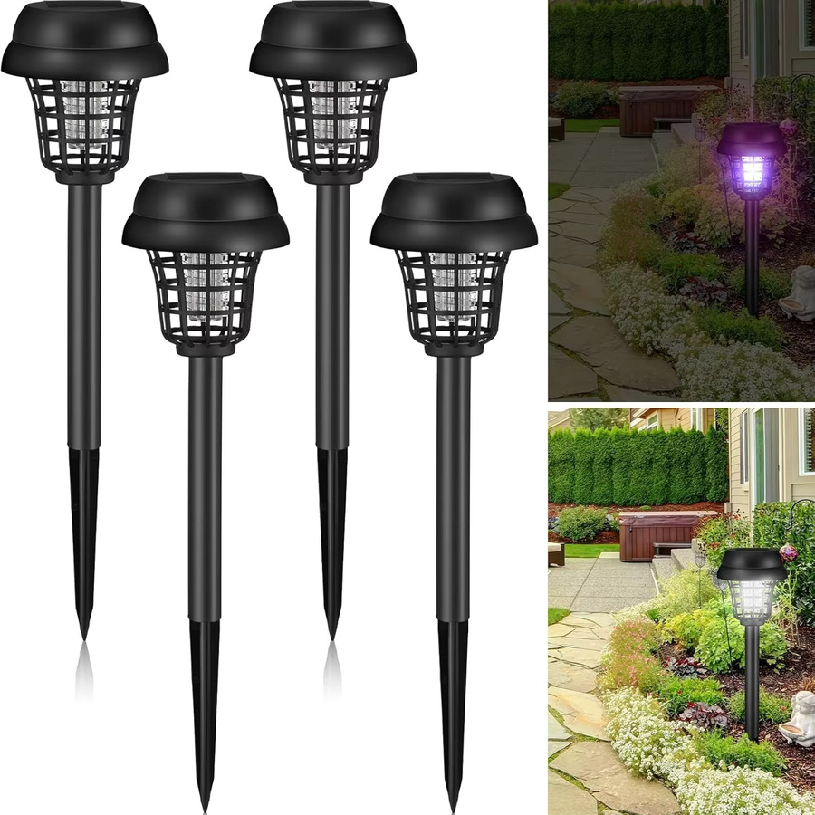 JOYINLED Solar-Insektenvernichter 2er-Pack oder 4er-Pack, wasserdichte Mückenkiller-Lampe in Schwarz für Garten, Terrasse und Innenbereich - Bild 2