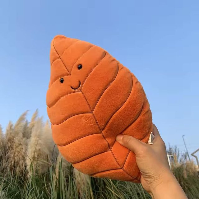 Yiran toy Herbst Baum Blatt Plüsch Kissen, Grünes Blatt, Stofftier - Bild 1