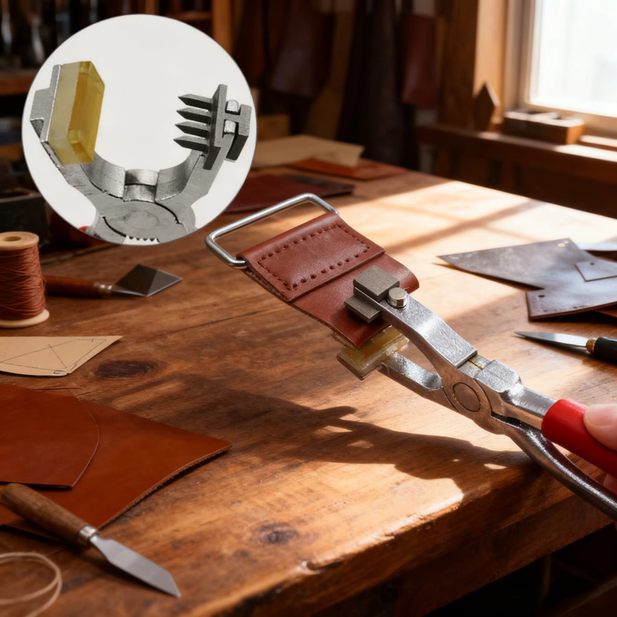 Wnew Locherzange mit austauschbaren 2 mm und 4 mm Zahnteilen für DIY-Arbeiten und Gürtelsattelschuh-Nahtnähte - Bild 2