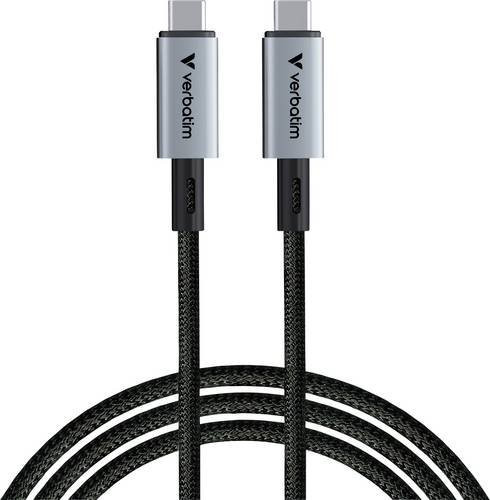 Verbatim Sync & Charge USB4 Kabel USB-C auf USB-C, Schwarz, Länge: 1,2 m - Bild 1